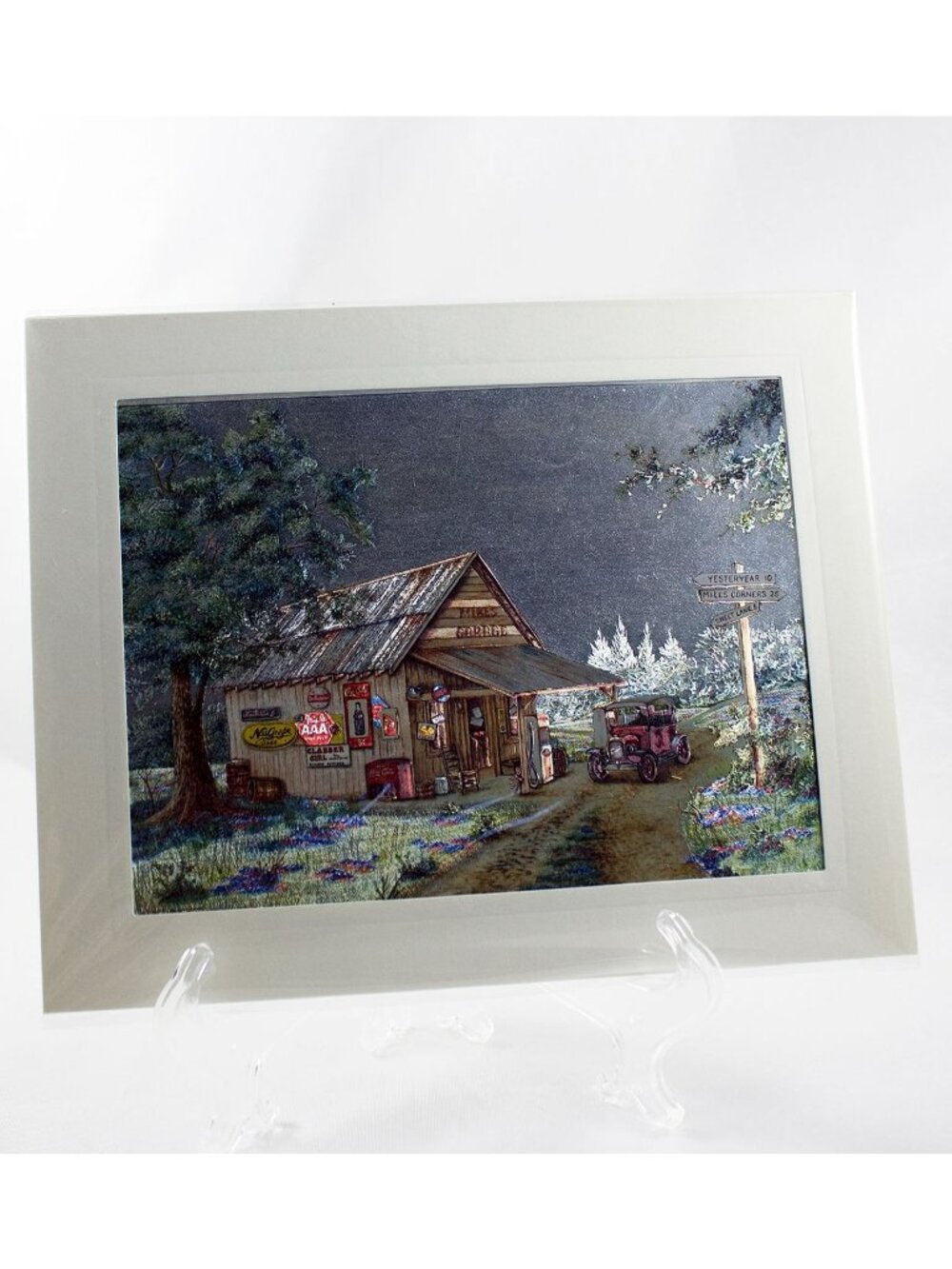 1995 Foil Art Print "Mike's Garage" #210-17376F Coca-Cola Kay Lamb Shannon